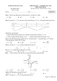 Đề thi giữa học kì 1 môn Toán lớp 12 năm 2021-2022 có đáp án - Trường THPT Núi Thành