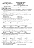 Đề thi giữa học kì 1 môn Vật lí lớp 12 năm 2021-2022 - Trường THPT Sơn Động số 3