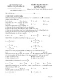 Đề thi giữa học kì 1 môn Toán lớp 11 năm 2021-2022 - Trường THPT Sơn Động số 3