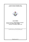 Giáo trình Thiết bị điện gia dụng (Nghề: Điện công nghiệp - CĐ/TC) - Trường Cao đẳng nghề Đồng Tháp