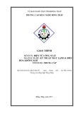 Giáo trình Điện tử công suất (Nghề: Kỹ thuật máy lạnh và điều hòa không khí - Trung cấp) - Trường Cao đẳng nghề Đồng Tháp