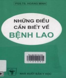 Kiến thức về điều trị bệnh lao: Phần 2