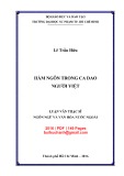 Luận văn Thạc sĩ Ngôn ngữ và văn hóa nước ngoài: Hàm ngôn trong ca dao người Việt