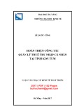 Luận văn Thạc sĩ Kinh tế phát triển: Hoàn thiện công tác quản lý thuế thu nhập cá nhân tại tỉnh Kon Tum