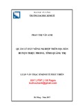 Luận văn Thạc sĩ Kinh tế phát triển: Quản lý đất nông nghiệp trên địa bàn Huyện Triệu Phong tỉnh Quảng Trị