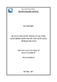 Tóm tắt luận văn Thạc sĩ Quản lý kinh tế: Quản lý nhà nước về đầu tư hạ tầng giao thông bằng nguồn vốn ngân sách tỉnh Quảng Nam