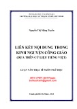 Luận văn Thạc sĩ Ngôn ngữ học: Liên kết nội dung trong kinh nguyện Công giáo (Dựa trên cứ liệu tiếng Việt)