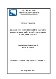 Tóm tắt luận văn Thạc sĩ Quản lý kinh tế: Quản lý nhà nước trong lĩnh vực kinh doanh du lịch trên địa bàn huyện KonPlông, tỉnh Kon Tum