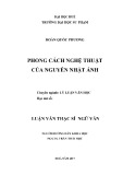 Luận văn Thạc sĩ Ngữ văn: Phong cách nghệ thuật của Nguyễn Nhật Ánh