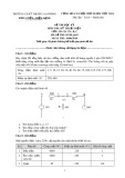 Đề thi học kì môn Kỹ thuật điện năm 2018 có đáp án - Trường CĐ Kỹ thuật Cao Thắng (Đề 1)