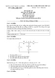 Đề thi học kì môn Kỹ thuật điện năm 2018 có đáp án - Trường CĐ Kỹ thuật Cao Thắng (Đề 3)
