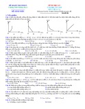 Đề thi học kì 1 môn Vật lí lớp 11 năm 2017-2018 có đáp án - Trường THPT Hoằng Hóa 3