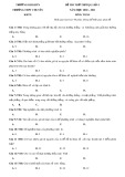 Đề thi thử THPT QG môn Toán năm 2020-2021 có đáp án (Lần 1) - Trường Đại học Khoa học tự nhiên