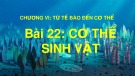 Bài giảng môn Khoa học tự nhiên lớp 6 bài 22: Cơ thể sinh vật