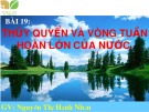 Bài giảng Địa lí lớp 6 bài 19: Thủy quyển và vòng tuần hoàn lớn của nước