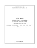 Giáo trình Cung cấp điện (Nghề: Điện công nghiệp) - Trường Trung cấp nghề Củ Chi