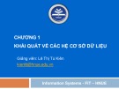 Bài giảng Hệ cơ sở dữ liệu: Chương 1 - TS. Lê Thị Tú Kiên