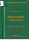 Luận văn Thạc sĩ Tài chính ngân hàng: Mở rộng huy động tiền gửi dân cư tại Ngân hàng Nông nghiệp và Phát triển Nông thôn Việt Nam - Chi nhánh huyện Quỳnh Lưu, Nghệ An