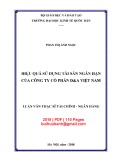 Luận văn thạc sĩ Tài chính ngân hàng: Hiệu quả sử dụng tài sản ngắn hạn của Công ty cổ phần D&A Việt Nam