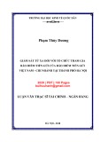 Luận văn thạc sĩ Tài chính ngân hàng: Giám sát từ xa đối với tổ chức tham gia bảo hiểm tiền gửi của Bảo hiểm tiền gửi Việt Nam - Chi nhánh tại thành phố Hà Nội