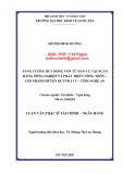 Luận văn thạc sĩ Tài chính ngân hàng: Tăng cường huy động vốn từ dân cư tại Ngân hàng Nông nghiệp và Phát triển nông thôn - Chi nhánh huyện Quỳnh Lưu - tỉnh Nghệ An