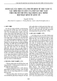 Đánh giá tác động của FDI tới kinh tế Việt Nam và xác định độ co giãn của FDI vào Việt Nam theo độ mở thương mại trong quá trình hội nhập kinh tế quốc tế