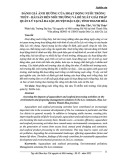 Đánh giá ảnh hưởng của hoạt động nuôi trồng thủy hải sản đến môi trường và đề xuất giải pháp quản lý tại xã Đa lộc, huyện Hậu lộc, tỉnh Thanh Hóa