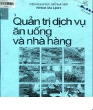 Giáo trình Quản trị dịch vụ ăn uống và nhà hàng: Phần 1 - Trường Đại học Mở Hà Nội