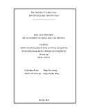 Báo cáo đề tài nghiên cứu khoa học cấp trường: Nghiên cứu phương pháp đo lường sự hài lòng của người học với hoạt động đào tạo đại học chính quy tại trường Đại học Thương mại