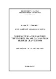 Báo cáo đề tài nghiên cứu khoa học cấp trường: Nghiên cứu giá trị cảm nhận thương hiệu đối với các sản phẩm trái cây của Việt Nam