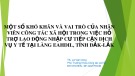 Một số khó khăn và vai trò của nhân viên công tác xã hội trong việc hỗ trợ lao động nhập cư tiếp cận dịch vụ y tế tại làng Eahdil, tỉnh Đắk-Lắk - TS. Lê Văn Công