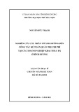 Luận văn Thạc sĩ Kế toán: Nghiên cứu các nhân tố ảnh hưởng đến công tác kế toán quản trị chi phí tại các doanh nghiệp khai thác đá ở Bình Dương