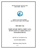 Khoá luận tốt nghiệp: Thiết kế hệ thống chiếu sáng đường dẫn cửa khẩu Hoa Lư tỉnh Bình Phước