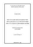 Luận văn Thạc sĩ Kế toán: Nhân tố tác động đến quyết định sử dụng dịch vụ kế toán của các chủ Doanh nghiệp nhỏ và vừa tại Quận 3