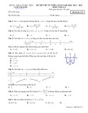 Đề thi thử TN THPT môn Toán năm học 2021-2022 (Lần 1) - Sở GD-KH&CN Bạc Liêu (Mã đề 132)
