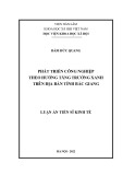 Luận án Tiến sĩ Kinh tế: Phát triển công nghiệp theo hướng tăng trưởng xanh trên địa bàn tỉnh Bắc Giang