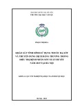 Khóa luận tốt nghiệp: Khảo sát tình hình sử dụng thuốc hạ sốt và truyền dung dịch đẳng trương trong điều trị bệnh nhân sốt xuất huyết năm 2019 tại Hà Nội