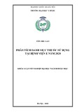 Khóa luận tốt nghiệp: Phân tích danh mục thuốc sử dụng tại Bệnh viện E năm 2020