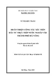 Tóm tắt luận văn Thạc sĩ Kinh tế: Hoàn thiện công tác xúc tiến đầu tư trực tiếp nước ngoài vào thành phố Đà Nẵng