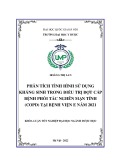 Khóa luận tốt nghiệp: Phân tích tình hình sử dụng kháng sinh trong điều trị đợt cấp bệnh phổi tắc nghẽn mạn tính (COPD) tại Bệnh viện E năm 2021