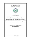 Khóa luận tốt nghiệp: Nghiên cứu xây dựng mô hình tổn thương cắt da trên chuột cống trắng bị đái tháo đường và rối loạn lipid