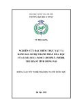 Khóa luận tốt nghiệp: Nghiên cứu đặc điểm thực vật và đánh giá sơ bộ thành phần hóa học của loài Leea indica (Burm.f.) Merr. thu hái ở tỉnh Đồng Nai