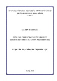 Luận văn Thạc sĩ Quản trị nhân lực: Nâng cao chất lượng nguồn nhân lực tại Công ty cổ phần Tu tạo và Phát triển nhà