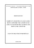 Luận văn Thạc sĩ Quản trị nhân lực: Nghiên cứu ảnh hưởng của chất lượng dịch vụ giới thiệu việc làm đến sự hài lòng của người tìm việc tại Trung tâm Dịch vụ việc làm Hà Nội