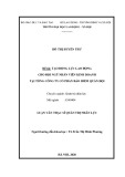 Luận văn Thạc sĩ Quản trị nhân lực: Tạo động lực lao động cho đội ngũ nhân viên kinh doanh tại Tổng Công ty Cổ phần Bảo hiểm Quân Đội