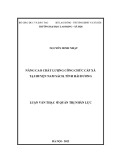 Luận văn Thạc sĩ Quản trị nhân lực: Nâng cao chất lượng công chức cấp xã tại huyện Nam Sách, tỉnh Hải Dương