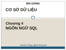 Bài giảng Cơ sở dữ liệu: Chương 4 - ThS. Nguyễn Thị Uyên Nhi