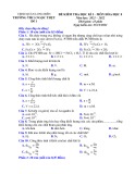 Đề thi học kì 1 môn Hoá học lớp 8 năm 2021-2022 - Trường THCS Ngọc Thuỵ