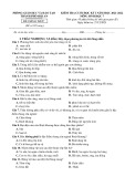 Đề thi học kì 1 môn Sinh học lớp 7 năm 2021-2022 có đáp án - Phòng GD&ĐT TP Hội An