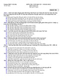 Đề thi học kì 1 môn Lịch sử lớp 12 năm 2021-2022 có đáp án - Trường THPT Trần Phú, Phú Yên